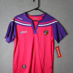 ONEILLS AONTROIM WOMEN'S RUGBY JERSEY PINK PURPLE SIZE 16 NEW NWT